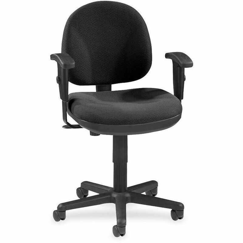 Image of Lorell Task Chair, Adjustable, 24"x24"x33"-38", Black