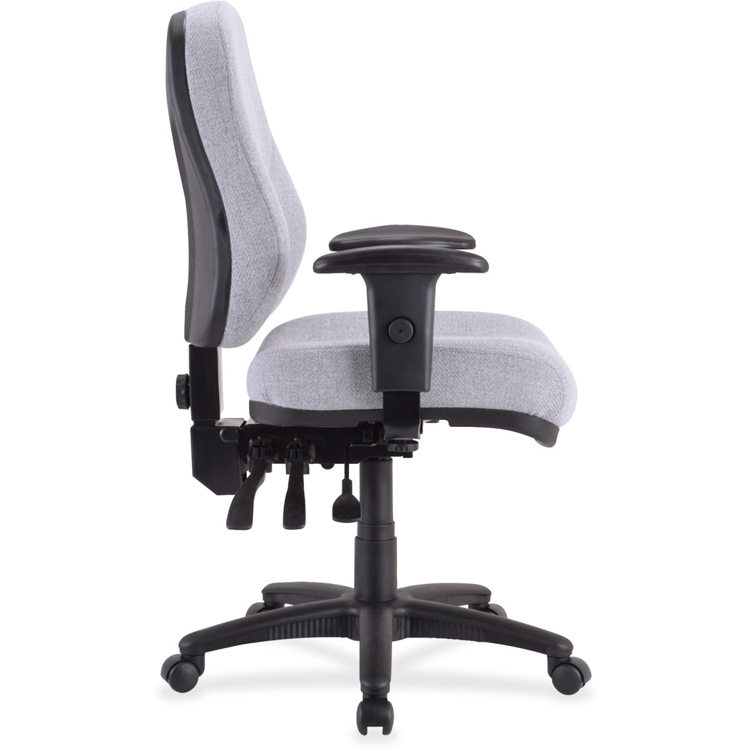 Image of Lorell Multi-Task Chair,High-Back,26-7/8"x26"x39"to42-1/2",Gray