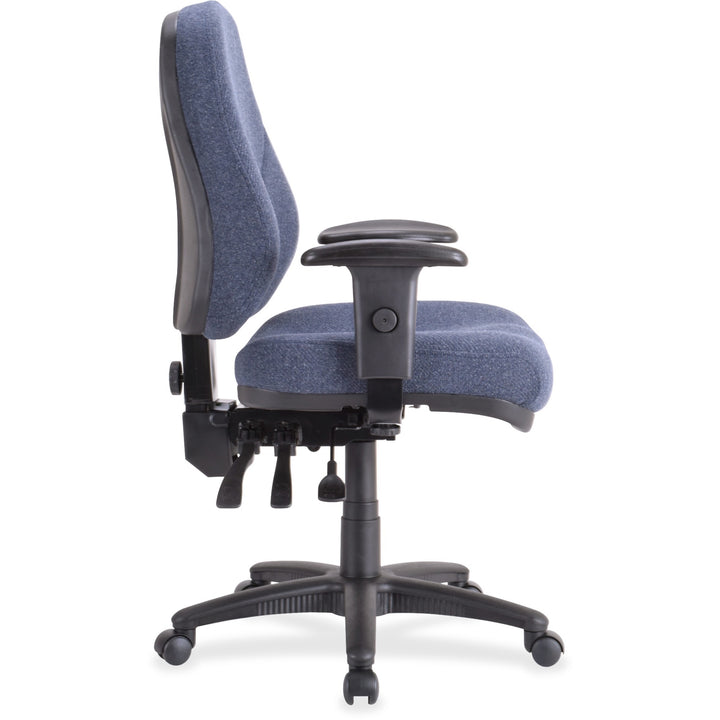 Image of Lorell Multi-Task Chair,High-Back,26-7/8"x26"x39"to42-1/2",Blue