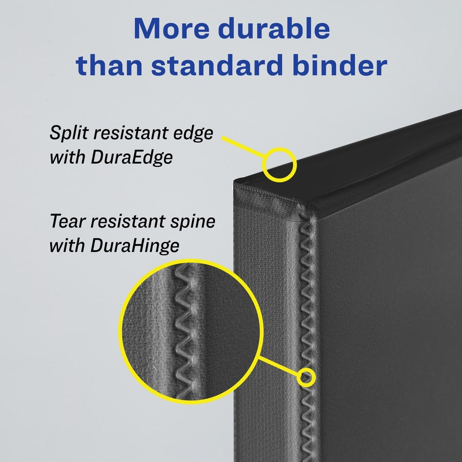 Image of Avery® Durable Non-View Binder With Durahinge And Slant Rings, 3 Rings, 1" Capacity, 11 X 8.5, Red