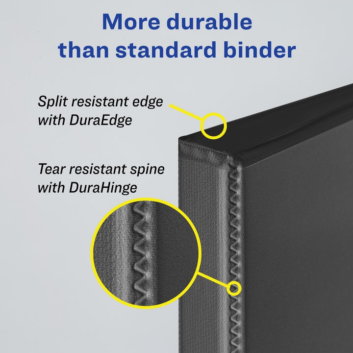 Image of Avery® Durable Non-View Binder With Durahinge And Slant Rings, 3 Rings, 1" Capacity, 11 X 8.5, Red