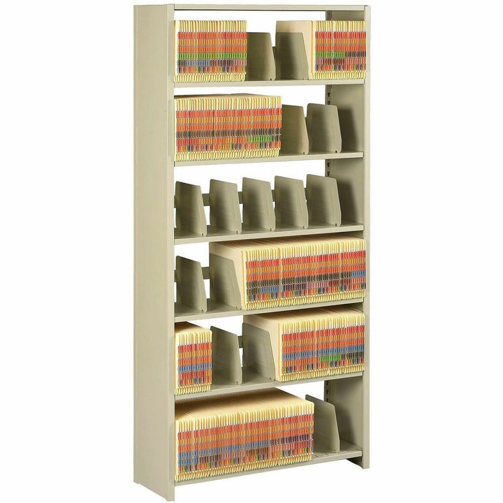 Image of Tennsco Snap-Together Steel Six-Shelf Closed Starter Set, 36w X 12d X 76h, Sand