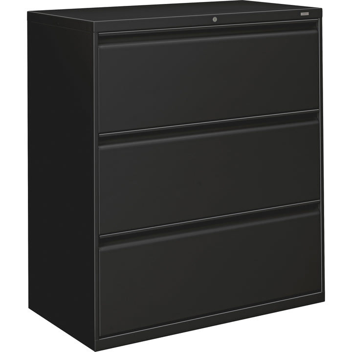 Image of HON® Lateral File, 3-Drawer, w/Lock, 36"x18"x39-1/8", Black
