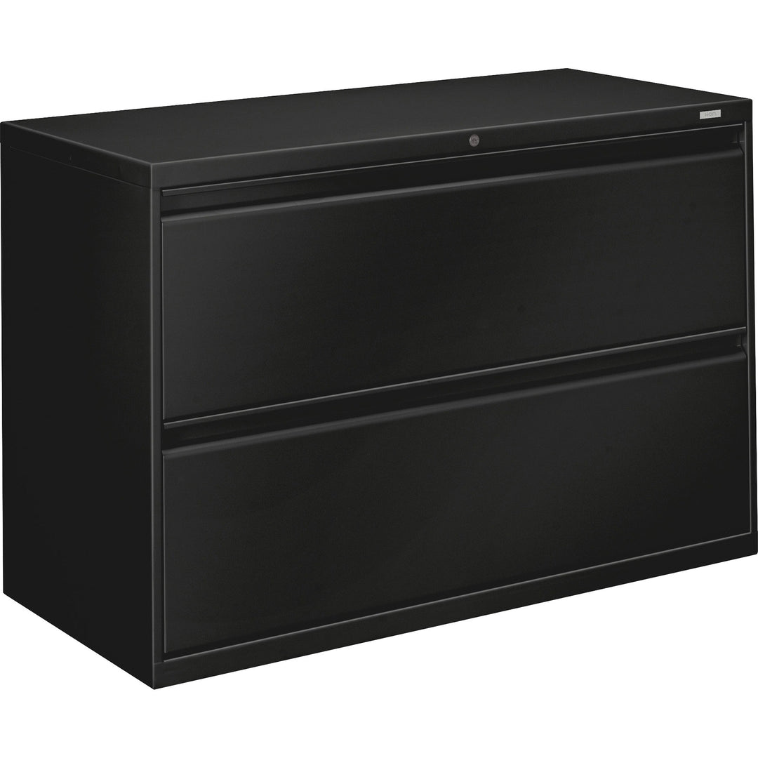 Image of HON® Lateral File, 2-Drawer, w/Lock, 42"x18"x28", Black
