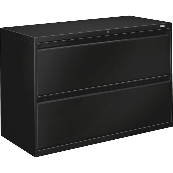 Image of HON® Lateral File, 2-Drawer, w/Lock, 42"x18"x28", Black