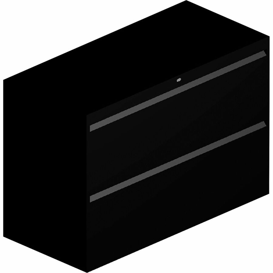 Image of HON® Lateral File, 2-Drawer, w/Lock, 42"x18"x28", Black