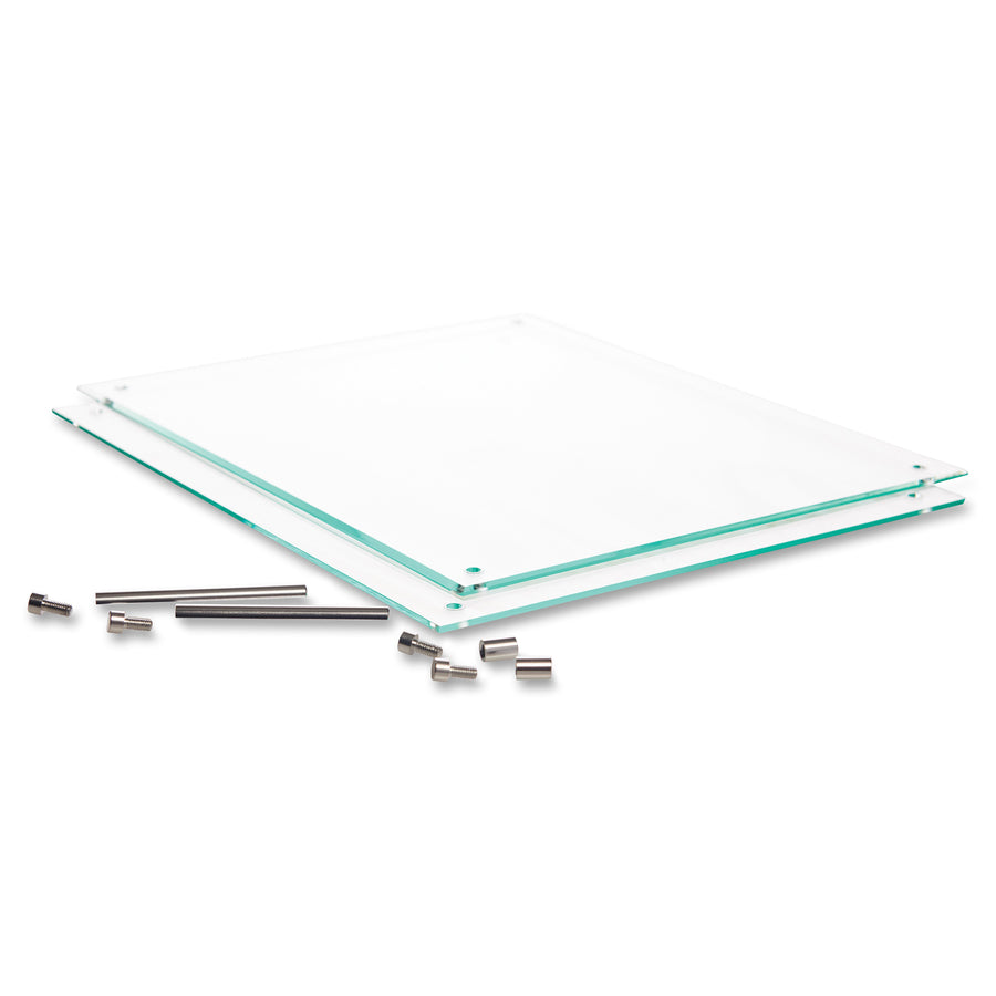 Image of deflecto® Superior Image Beveled Edge Sign Holder, Letter Insert, Clear/green-Tinted Edges