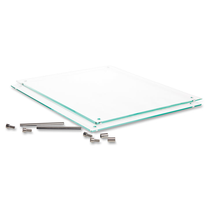Image of deflecto® Superior Image Beveled Edge Sign Holder, Letter Insert, Clear/green-Tinted Edges