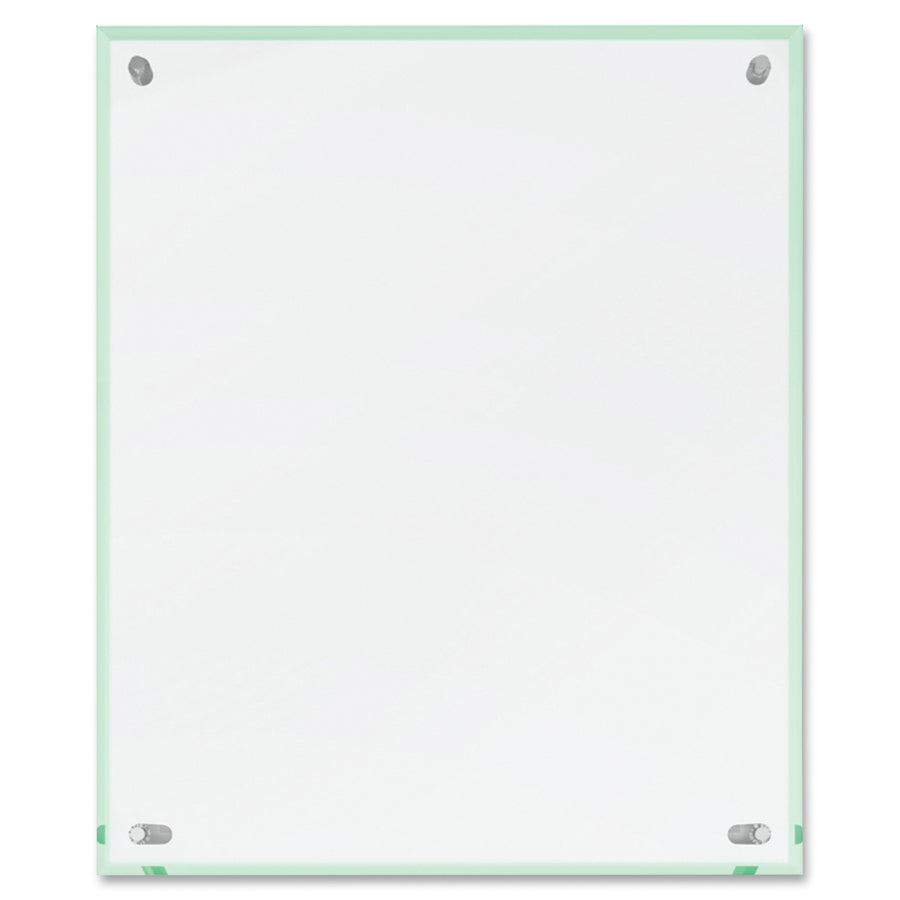 Image of deflecto® Superior Image Beveled Edge Sign Holder, Letter Insert, Clear/green-Tinted Edges