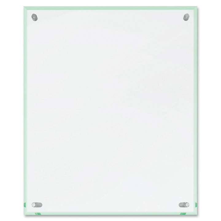 Image of deflecto® Superior Image Beveled Edge Sign Holder, Letter Insert, Clear/green-Tinted Edges