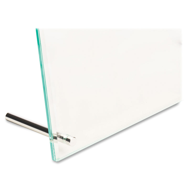 Image of deflecto® Superior Image Beveled Edge Sign Holder, Letter Insert, Clear/green-Tinted Edges