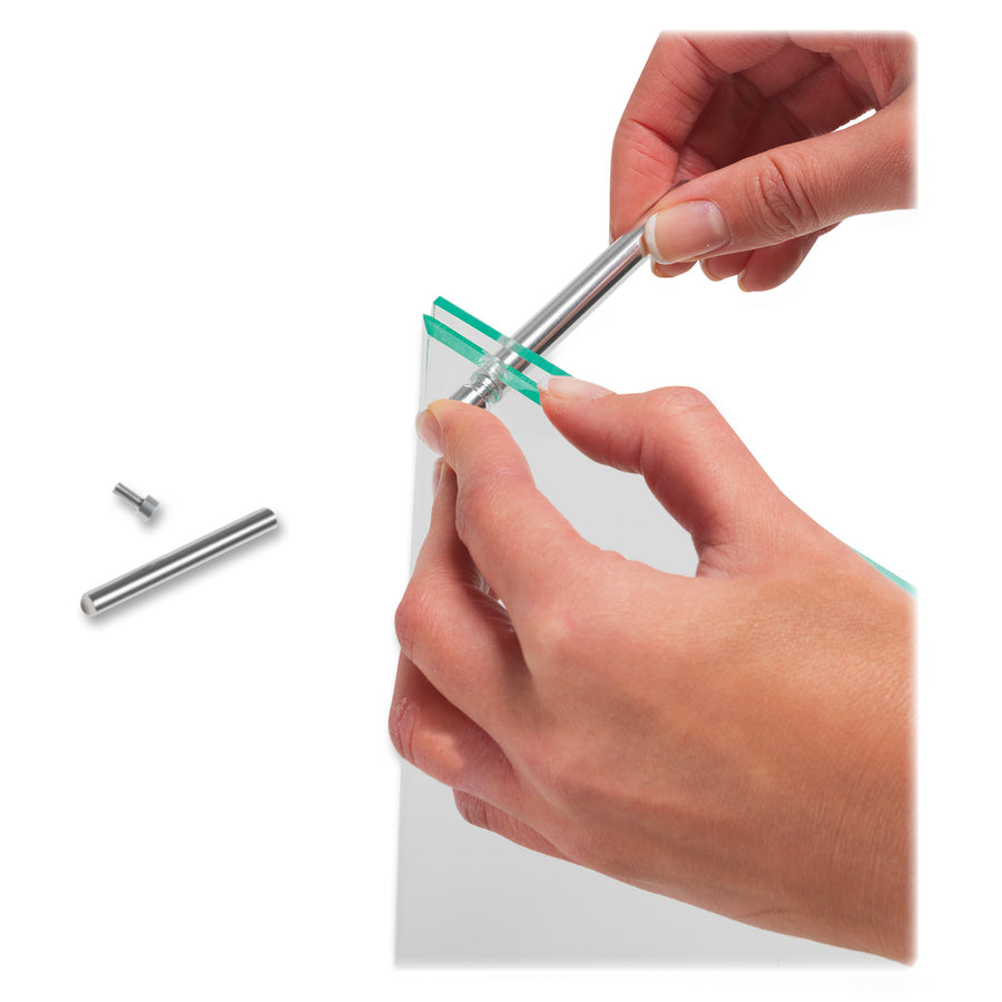 Image of deflecto® Superior Image Beveled Edge Sign Holder, Letter Insert, Clear/green-Tinted Edges