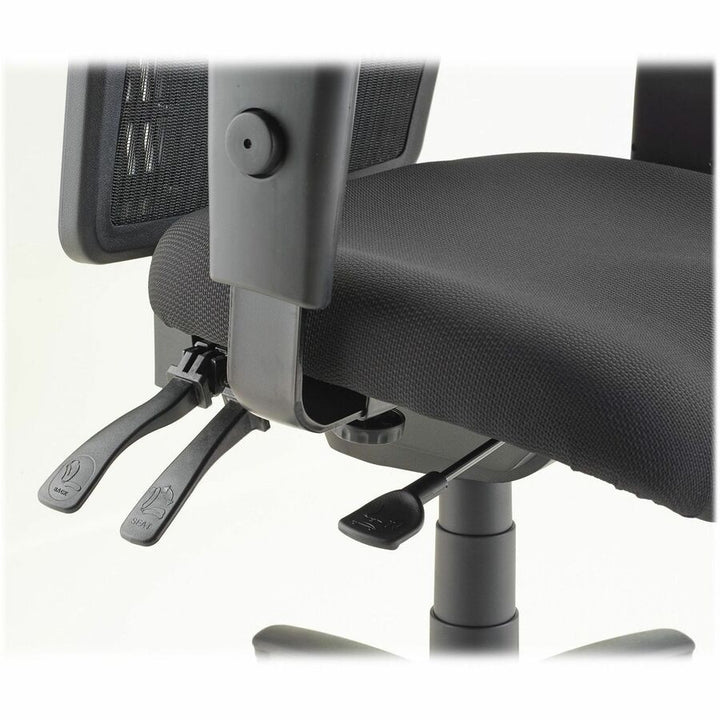 Image of Lorell High-Back Chair, Exec, Mesh, 28-1/2"x28-1/2"x45", Black