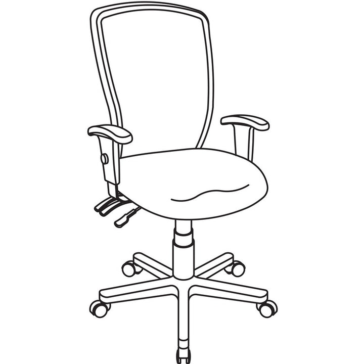 Image of Lorell High-Back Chair, Exec, Mesh, 28-1/2"x28-1/2"x45", Black