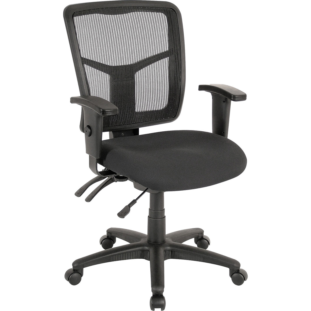 Image of Lorell Mid-Back Chair,Mesh,25-1/4"x23-1/2"x40-1/2",Black