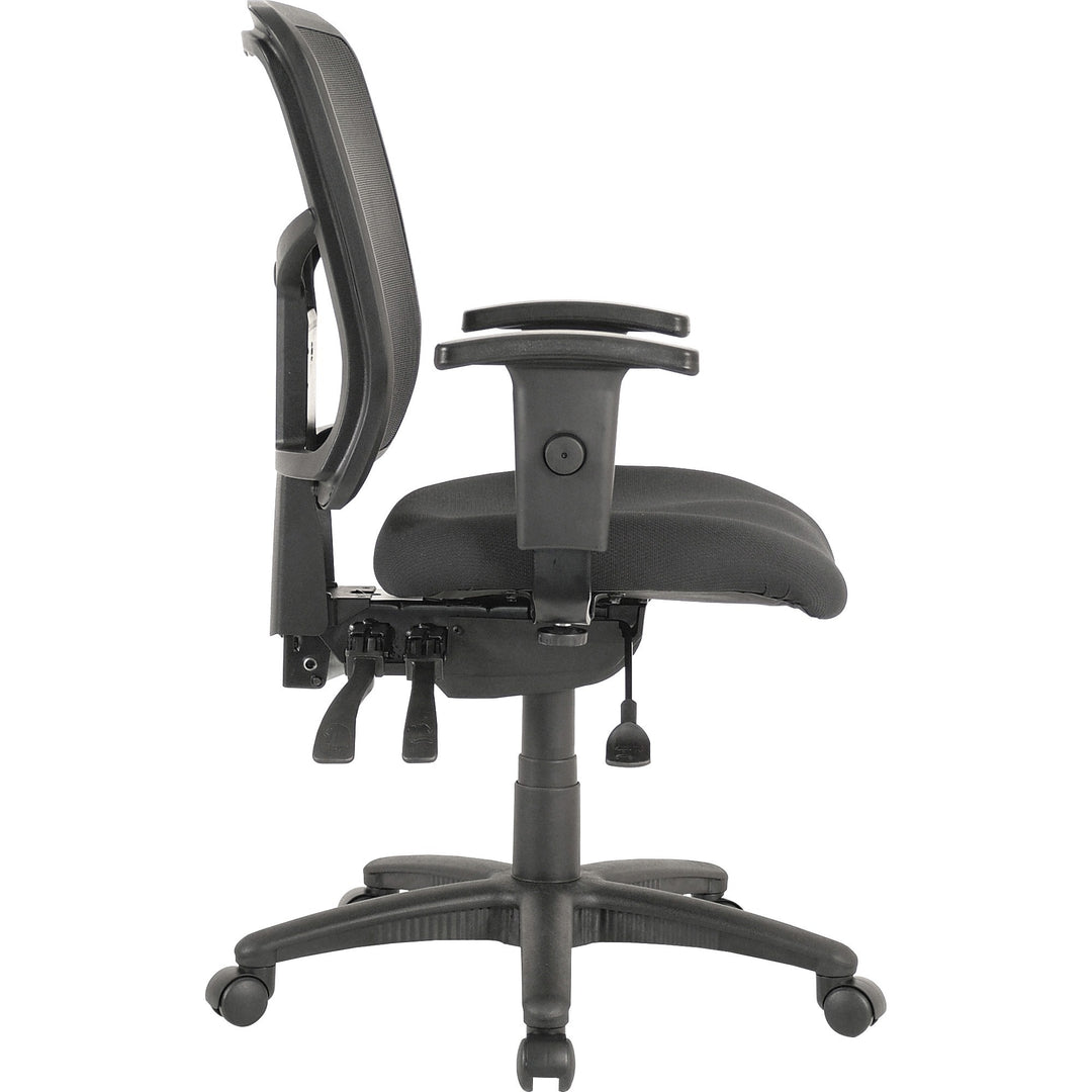 Image of Lorell Mid-Back Chair,Mesh,25-1/4"x23-1/2"x40-1/2",Black