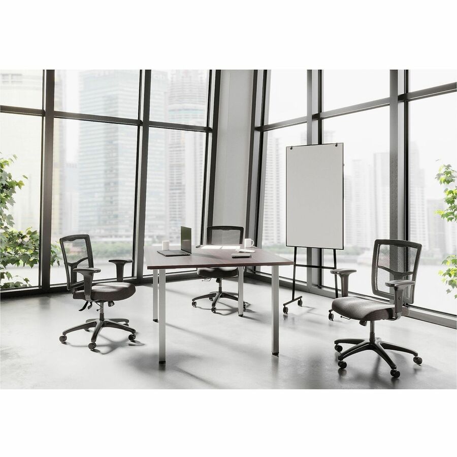 Image of Lorell Mid-Back Chair,Mesh,25-1/4"x23-1/2"x40-1/2",Black
