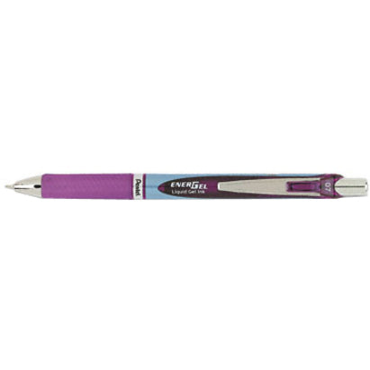 Image of Pentel® EnerGel RTX Gel Pen, Retractable, Medium 0.7 mm, Violet Ink, Violet/Blue Barrel