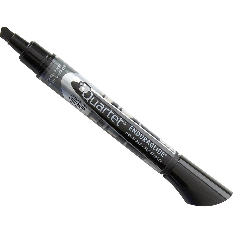 Image of Quartet 5001-2M EnduraGlide Dry-Erase Markers, Black Ink, Transparent Barrel, 12 / Box