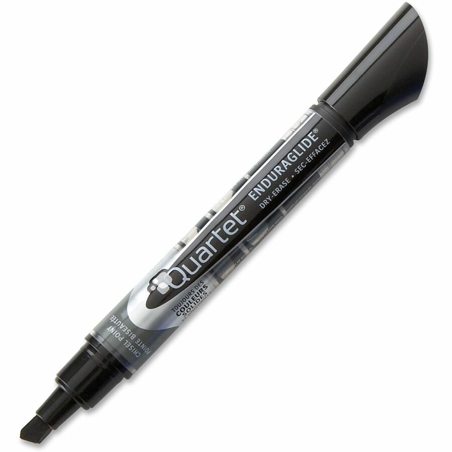 Image of Quartet 5001-2M EnduraGlide Dry-Erase Markers, Black Ink, Transparent Barrel, 12 / Box