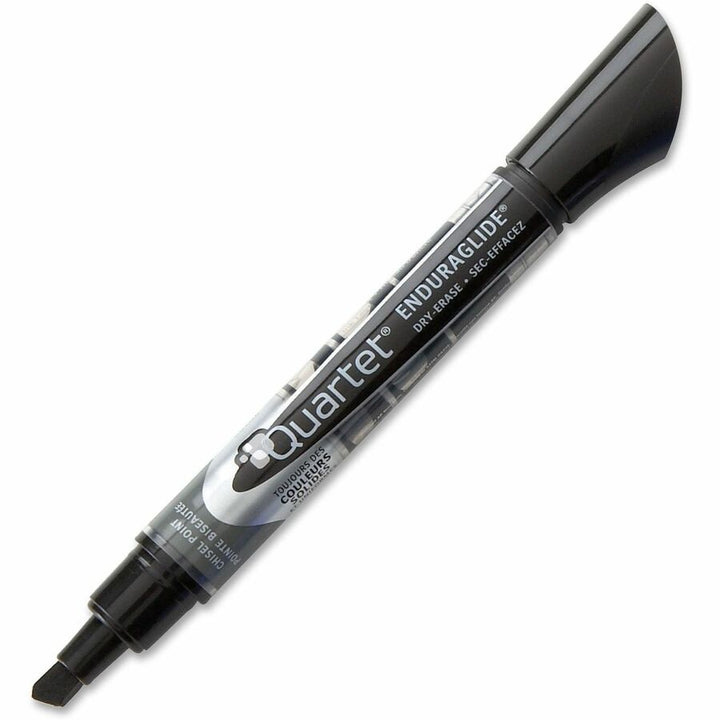 Image of Quartet 5001-2M EnduraGlide Dry-Erase Markers, Black Ink, Transparent Barrel, 12 / Box