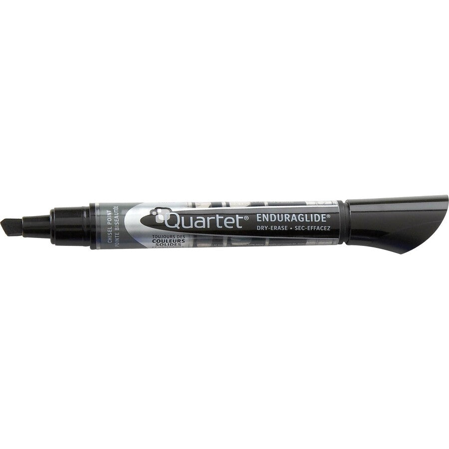 Image of Quartet 5001-2M EnduraGlide Dry-Erase Markers, Black Ink, Transparent Barrel, 12 / Box