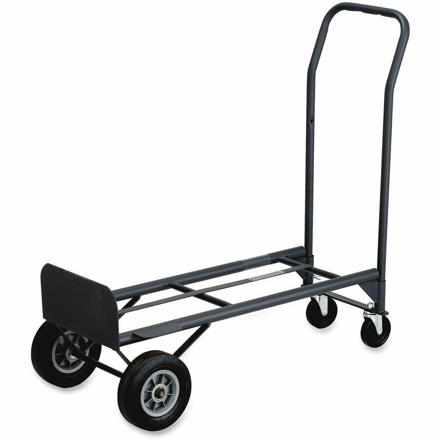 Image of Safco 4070 Tuff Truck Convertible, 500 lb Load Capacity, 8" Caster Size, 18.50" W x 12" D x 52" Height, Steel Frame, Black, 1 Each