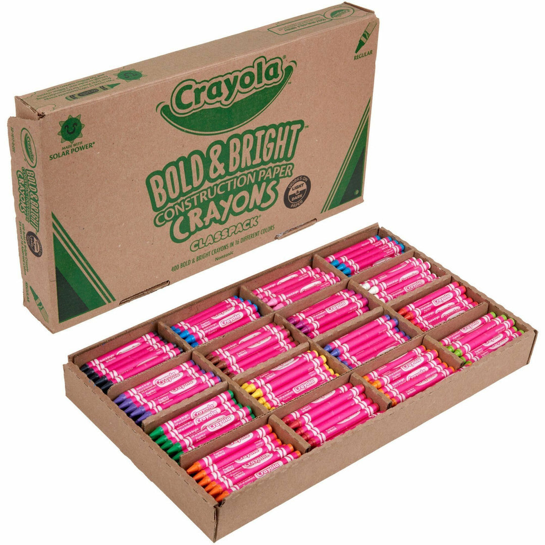 Image of Crayola® Crayons,Classpk f/Craft Paper,16 Colors,400/BX, AST