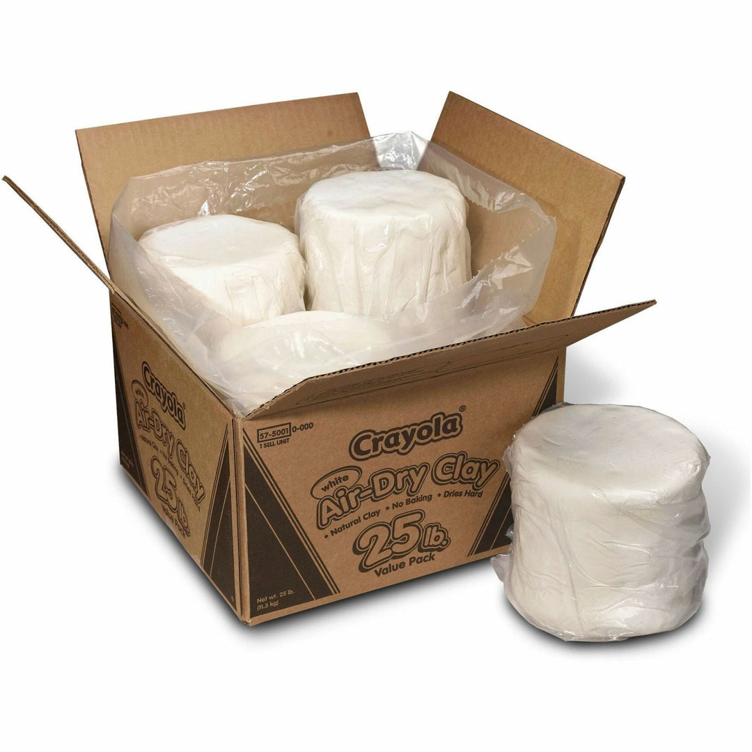 Image of Crayola 575001 Air-Dry Clay Value Pack, Clay Craft, Art, Classroom Activities, White, 4 / Box