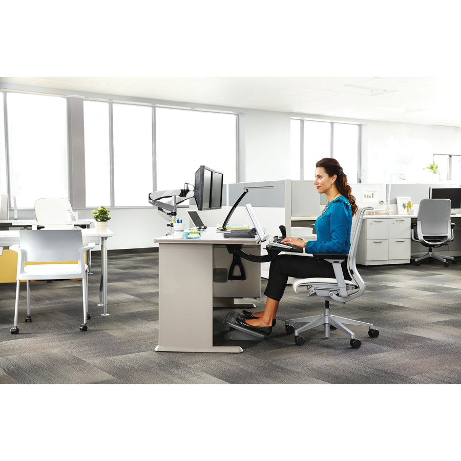Image of 3M Sit/stand Easy Adjust Keyboard Tray, Highly Adjustable Platform,, Black