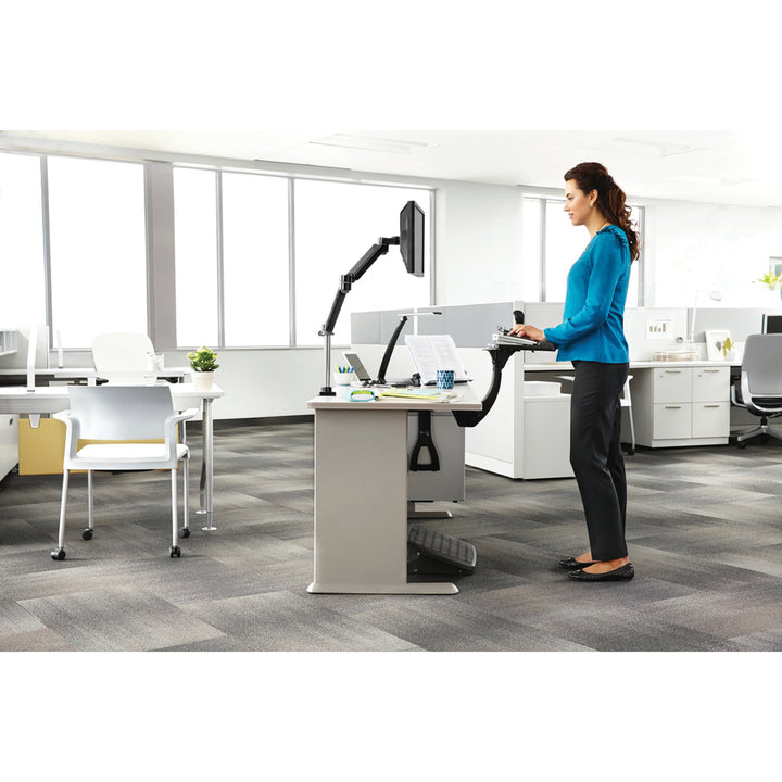 Image of 3M Sit/stand Easy Adjust Keyboard Tray, Highly Adjustable Platform,, Black