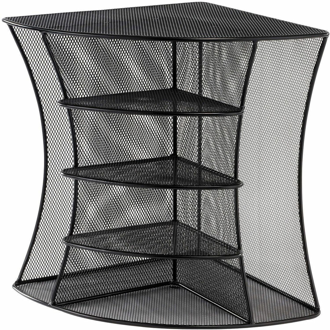 Image of Safco® Onyx Mesh Corner Organizer, Six Sections, 15 X 11 X 13, Black