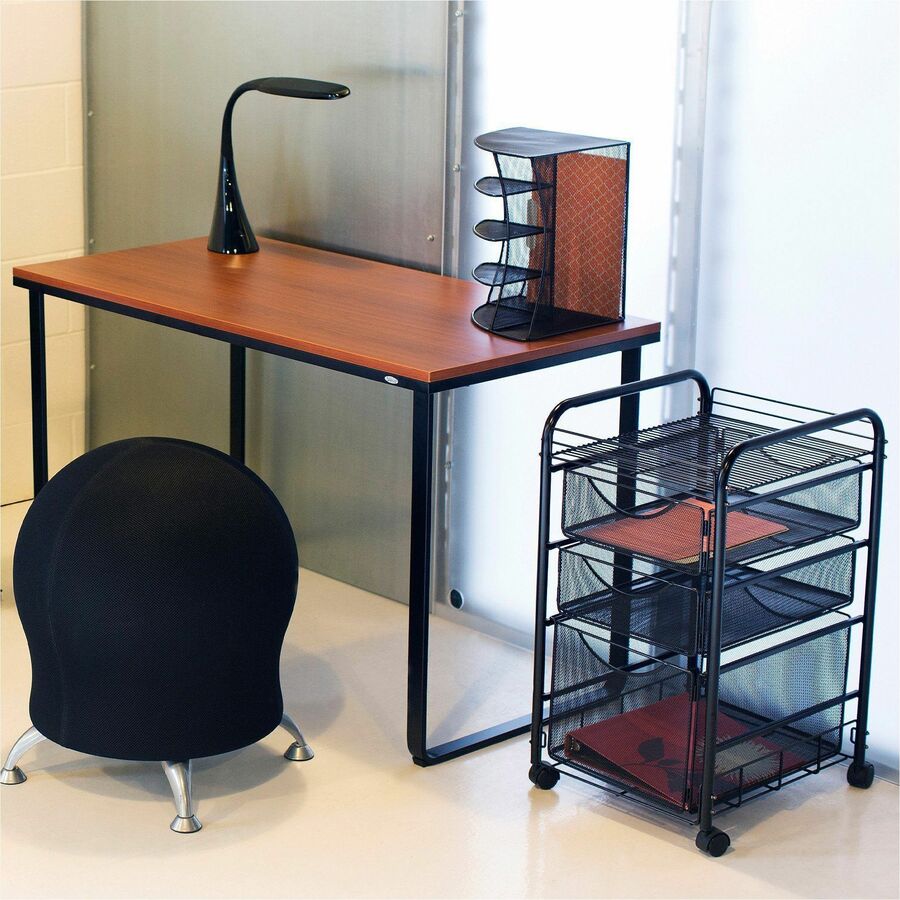 Image of Safco® Onyx Mesh Corner Organizer, Six Sections, 15 X 11 X 13, Black