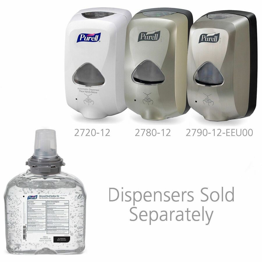 Image of PURELL® 545604 TFX Hand Sanitizer Dispenser Refill, 1.27 quart, Kill Germs, Hand, Skin, Moisturizing, Clear, 1 Each