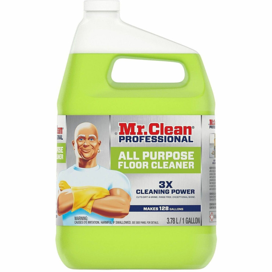 Image of Mr. Clean 02621 Professional Finished Floor Cleaner, For Tile, Liquid, 128 fl oz (4 quart), Residue-free, Yellow, 1 Each