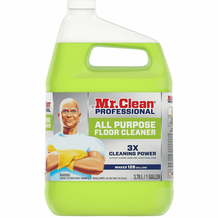 Image of Mr. Clean 02621 Professional Finished Floor Cleaner, For Tile, Liquid, 128 fl oz (4 quart), Residue-free, Yellow, 1 Each