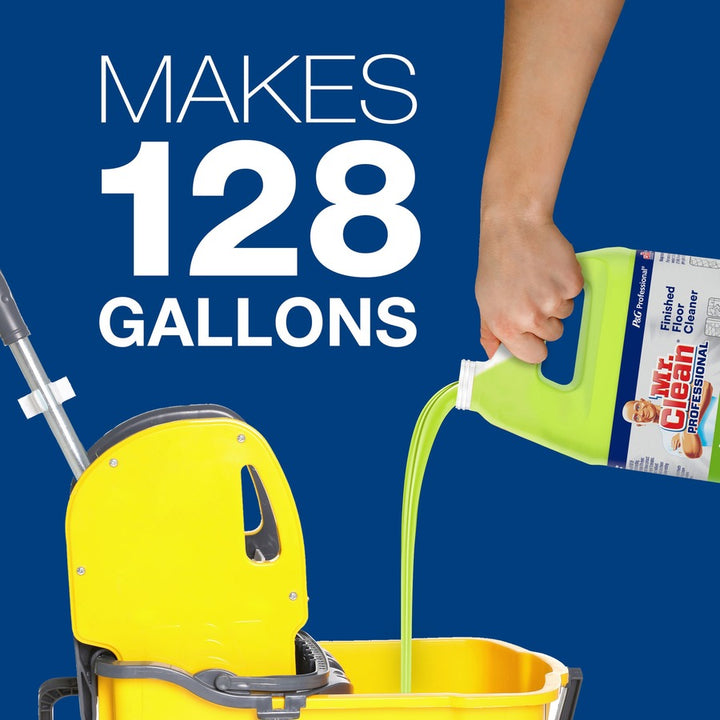 Image of Mr. Clean 02621 Professional Finished Floor Cleaner, For Tile, Liquid, 128 fl oz (4 quart), Residue-free, Yellow, 1 Each
