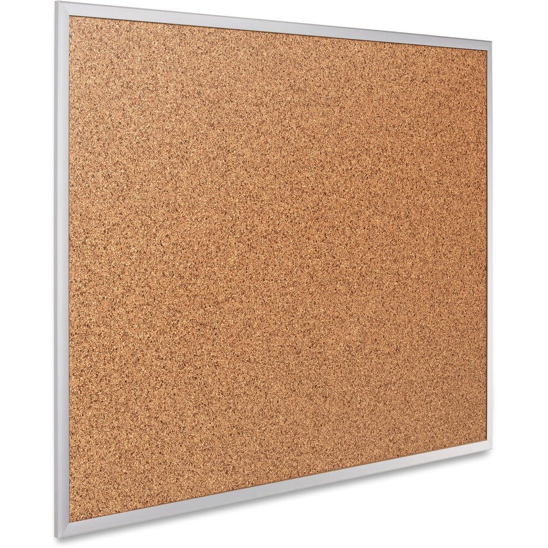 Image of Quartet® Classic Series Cork Bulletin Board, 60" x 36", Tan Surface, Anodized Aluminum Frame