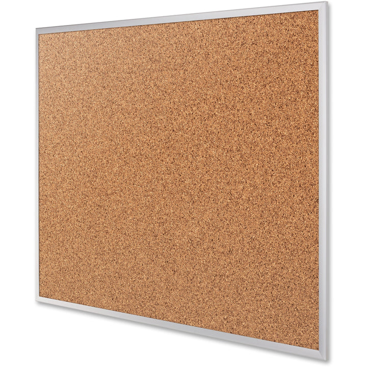 Image of Quartet® Classic Series Cork Bulletin Board, 60" x 36", Tan Surface, Anodized Aluminum Frame