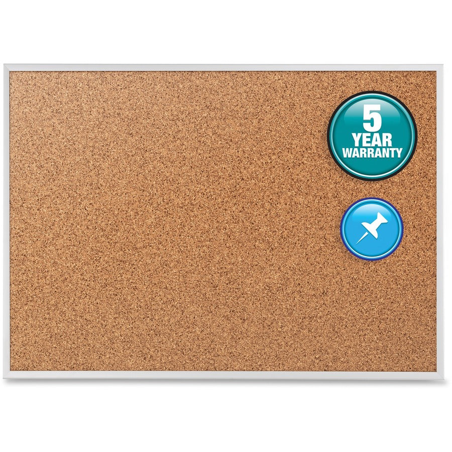 Image of Quartet® Classic Series Cork Bulletin Board, 96" x 48", Tan Surface, Anodized Aluminum Frame