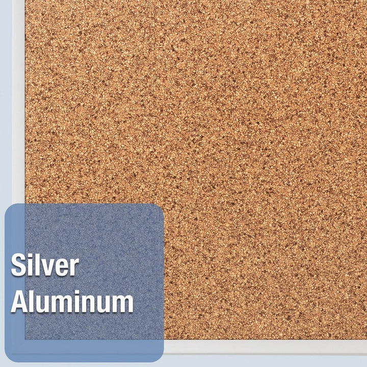 Image of Quartet® Classic Series Cork Bulletin Board, 96" x 48", Tan Surface, Anodized Aluminum Frame