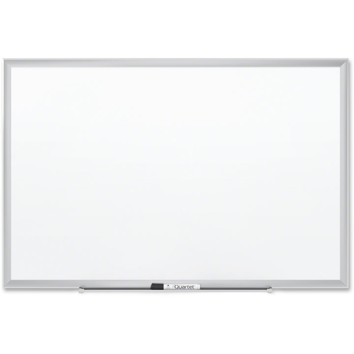 Image of Quartet® Classic Series Porcelain Magnetic Dry Erase Board, 72" x 48", White Surface, Satin Aluminum Frame