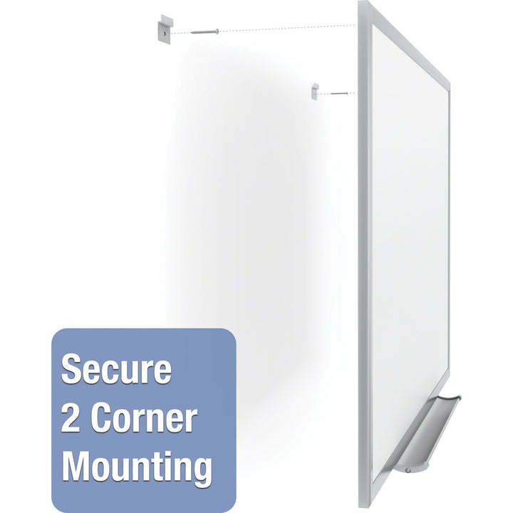 Image of Quartet® Classic Series Porcelain Magnetic Dry Erase Board, 72" x 48", White Surface, Satin Aluminum Frame