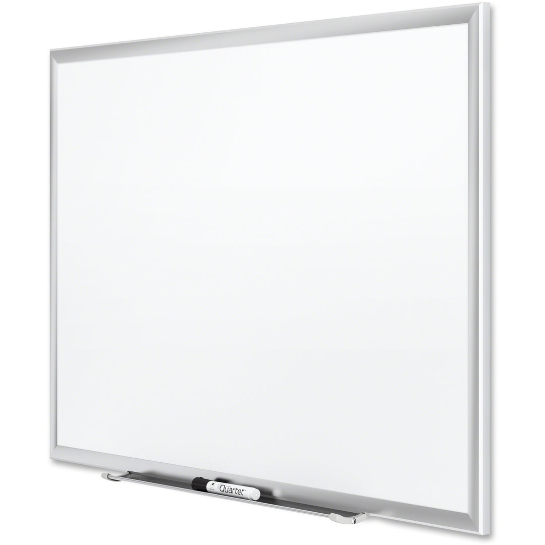 Image of Quartet® Classic Series Porcelain Magnetic Dry Erase Board, 72" x 48", White Surface, Satin Aluminum Frame