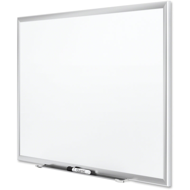 Image of Quartet® Classic Series Porcelain Magnetic Dry Erase Board, 72" x 48", White Surface, Satin Aluminum Frame