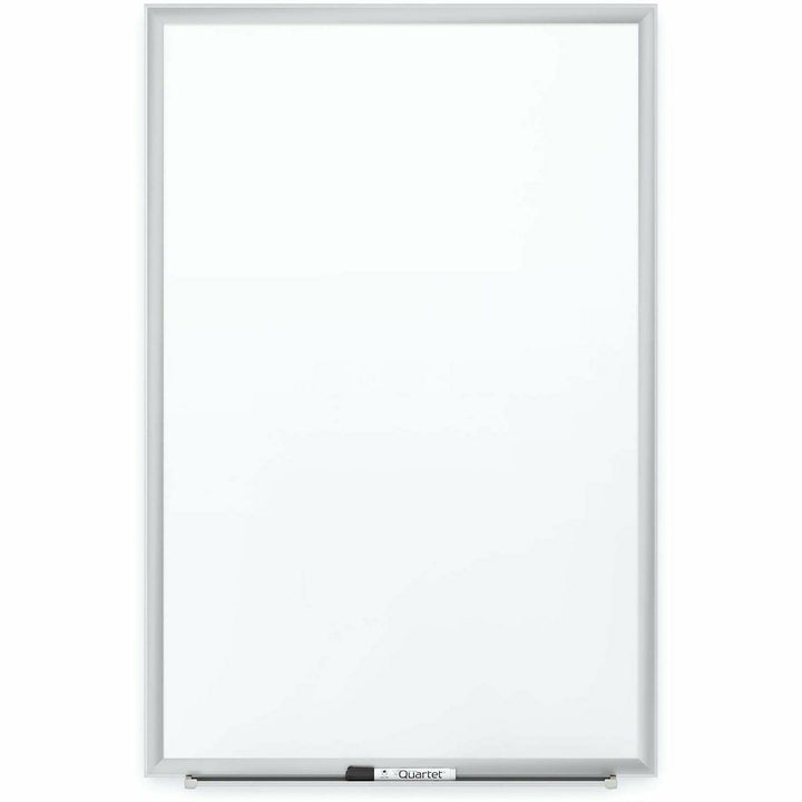 Image of Quartet® Classic Series Porcelain Magnetic Dry Erase Board, 72" x 48", White Surface, Satin Aluminum Frame