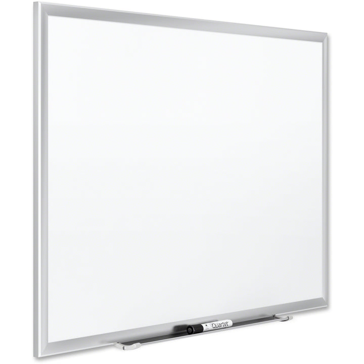 Image of Quartet® Classic Series Porcelain Magnetic Dry Erase Board, 72" x 48", White Surface, Satin Aluminum Frame