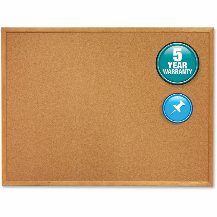 Image of Quartet® Cork Board, 1-1/8" Frame Face, 5'x3', Oak Finish Frame