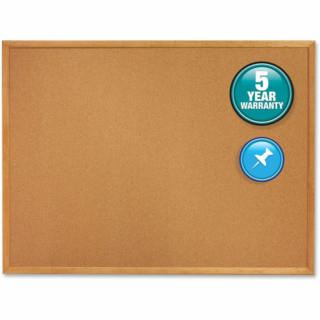Image of Quartet® Classic Series Cork Bulletin Board, 96" x 48", Tan Surface, Oak Finished Fiberboard (MDF) Frame
