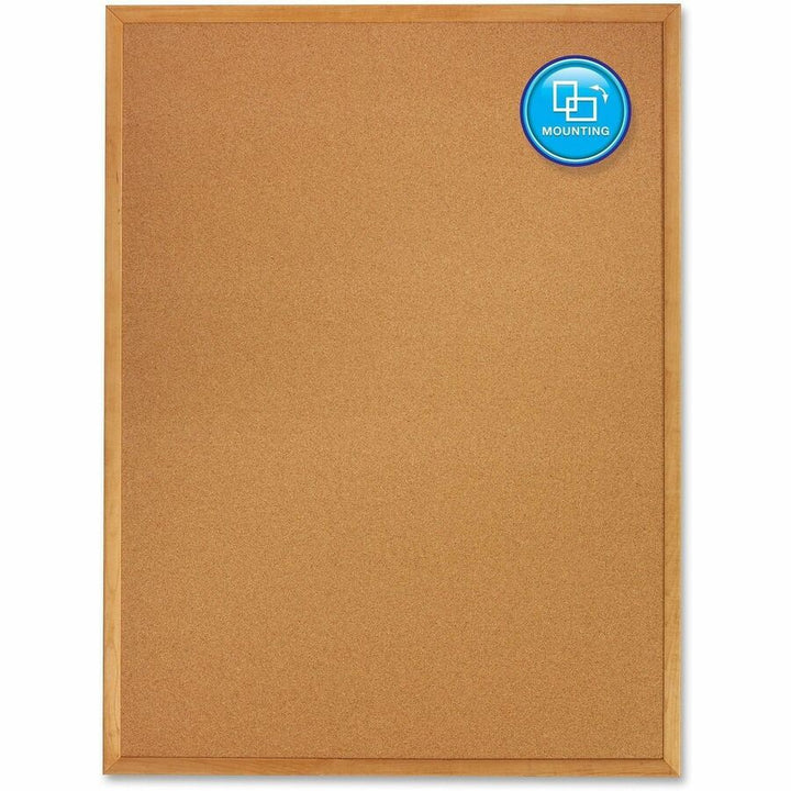 Image of Quartet® Classic Series Cork Bulletin Board, 96" x 48", Tan Surface, Oak Finished Fiberboard (MDF) Frame
